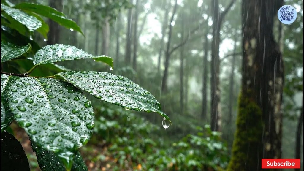 Relax Rain Fall & Relaxing Music for Deep Peace and Calm