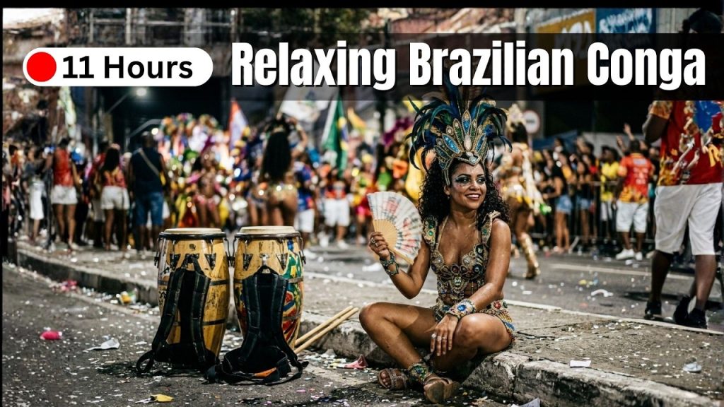 Relaxing Brazilian Congo Beats | 10 Hours Instrumental Rhythms for Focus & Zen