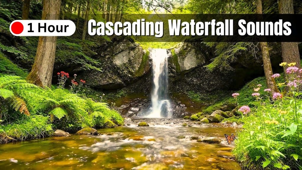 Neural Recovery 🧠 Soft Piano & Cascading Waterfall Sounds for Deep Sleep | 1 Hour Soft Relax Music