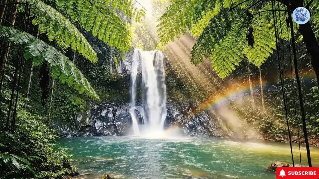 Jungle Waterfall Haven 4K • A Living Window to Paradise #livestream