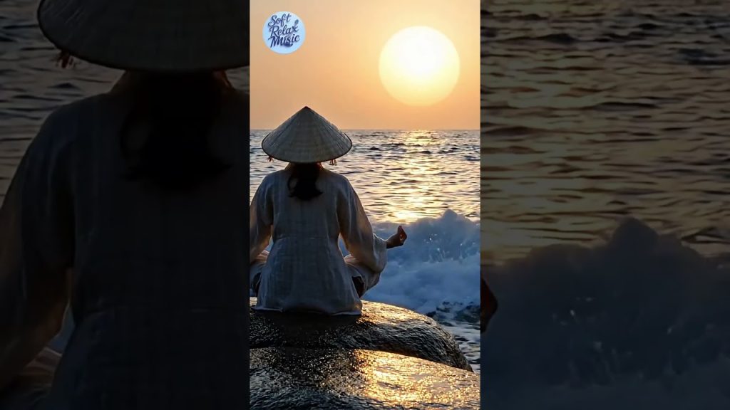 Japanese Zen Music & Shoreline Waves for Stress Relief #relaxation